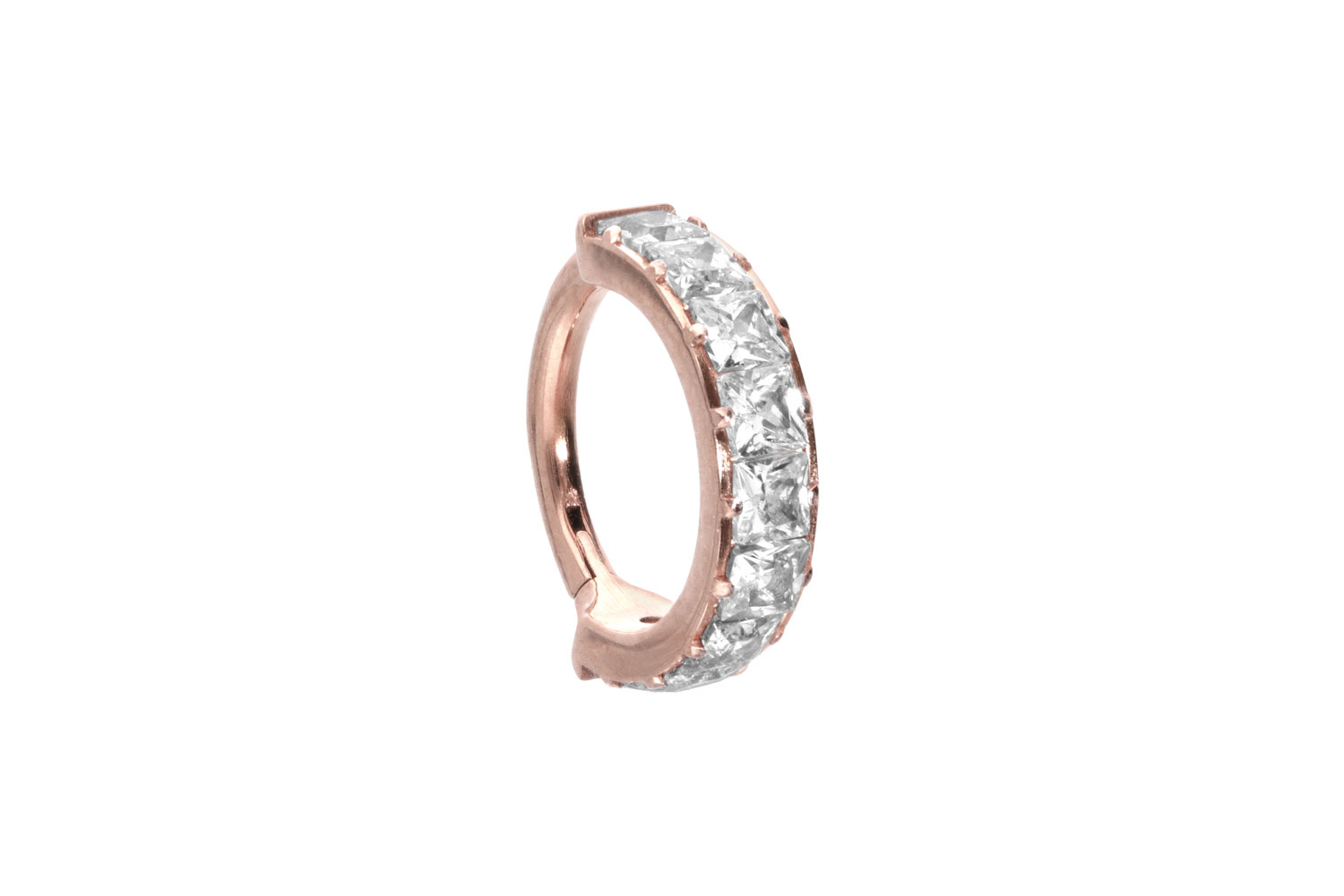 Titan Segmentring Clicker Piercing EINGEFASSTE KRISTALLE